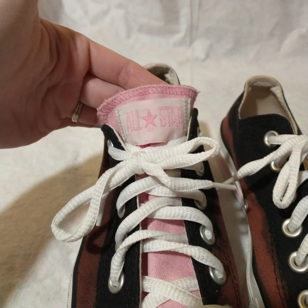Converse All Star Sneaker Shoes Size 5 Men's Women's 7 Lace Up Brown Pink Black - Picture 6 of 11